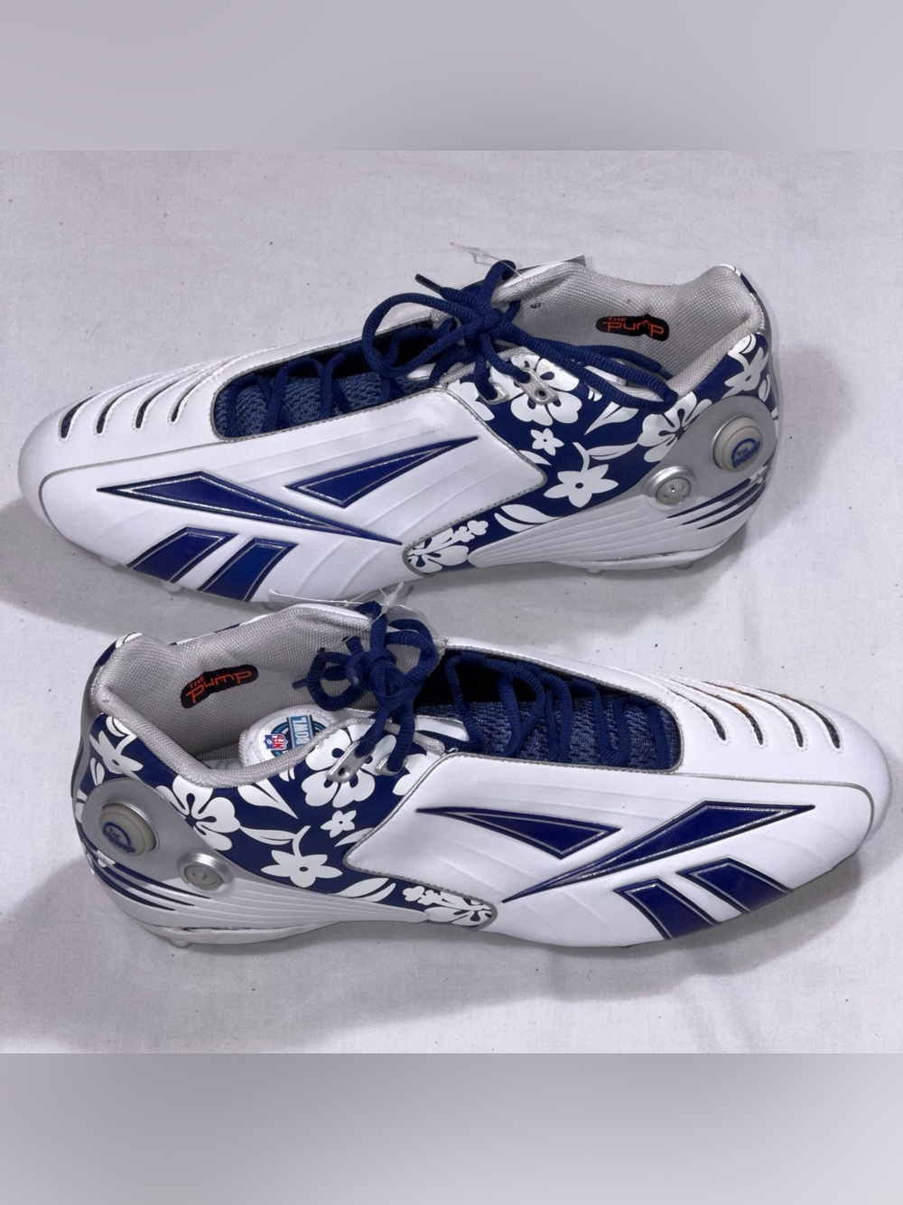 Reebok NFL Pro Bowl 2007 Football Cleats Men’s Size 14 White Blue - Picture 7 of 11